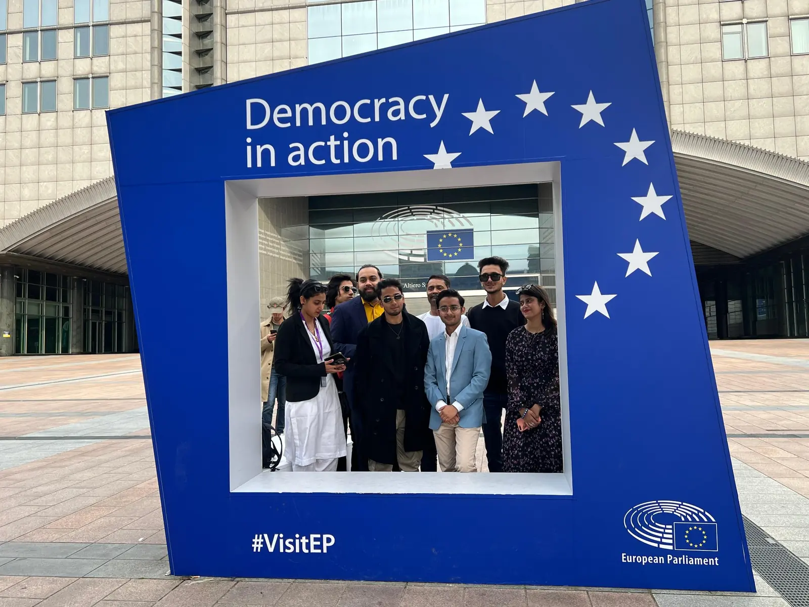 Studying Plus participants at the European Parliament